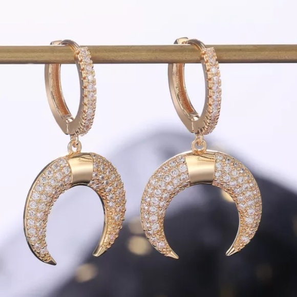 18K gold diamond drop earrings - Picture 8 of 8